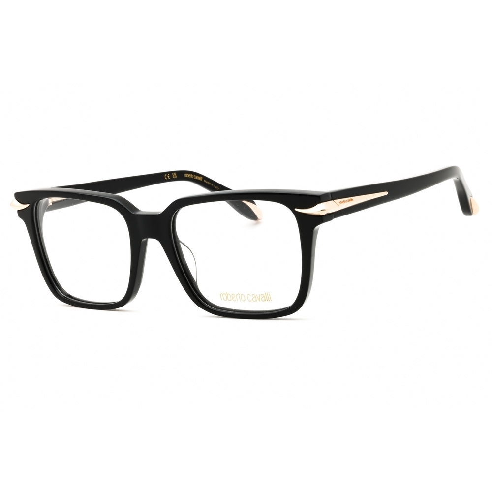 Roberto Cavalli VRC019M Eyeglasses Black Acetate Rectangular
